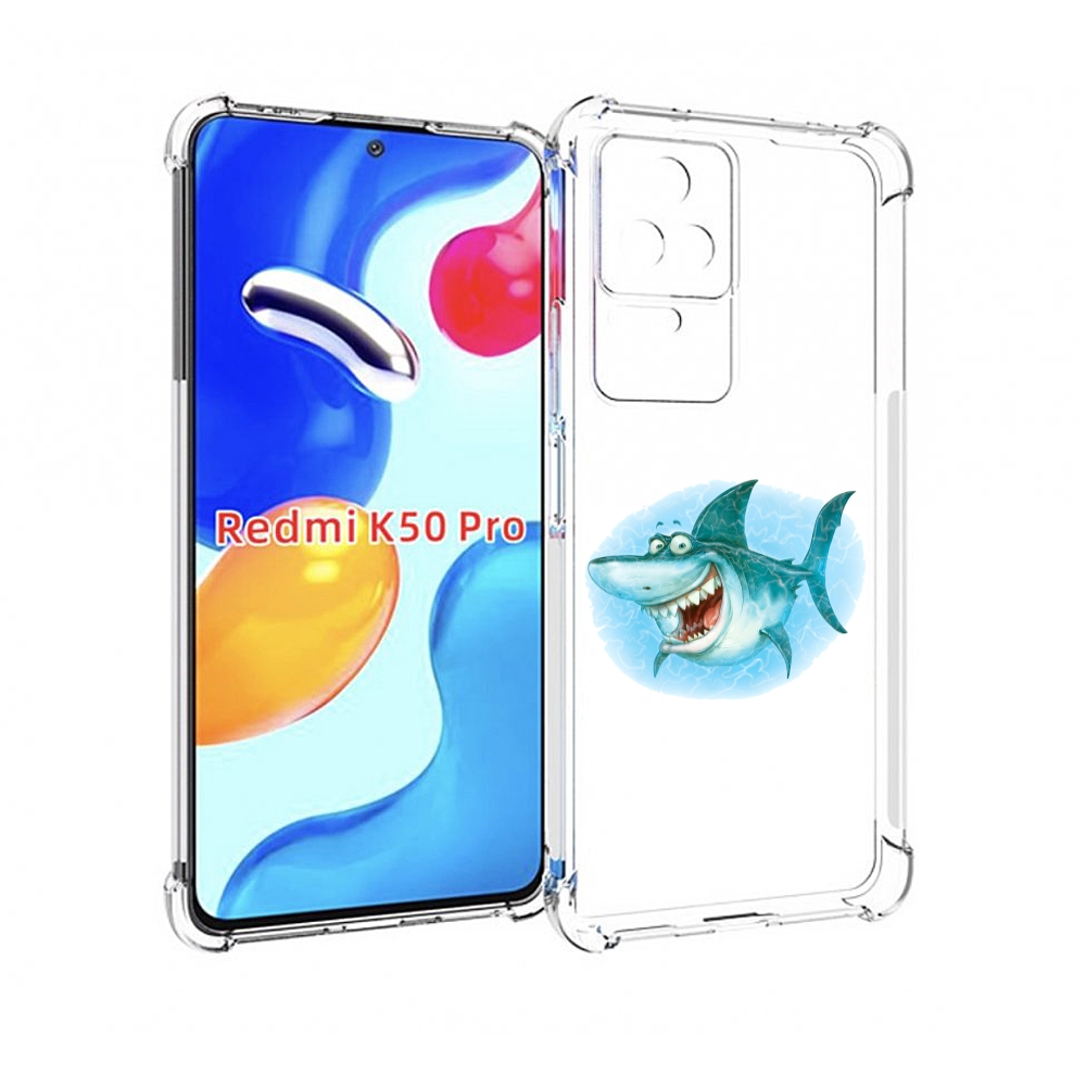 

Чехол MyPads веселая акула для Xiaomi Redmi K50 / K50 Pro, Прозрачный, Tocco