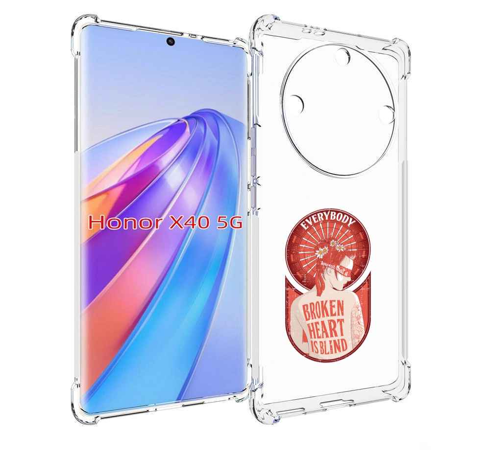 

Чехол MyPads девушка разбитое сердце для Honor X40, Прозрачный, Tocco