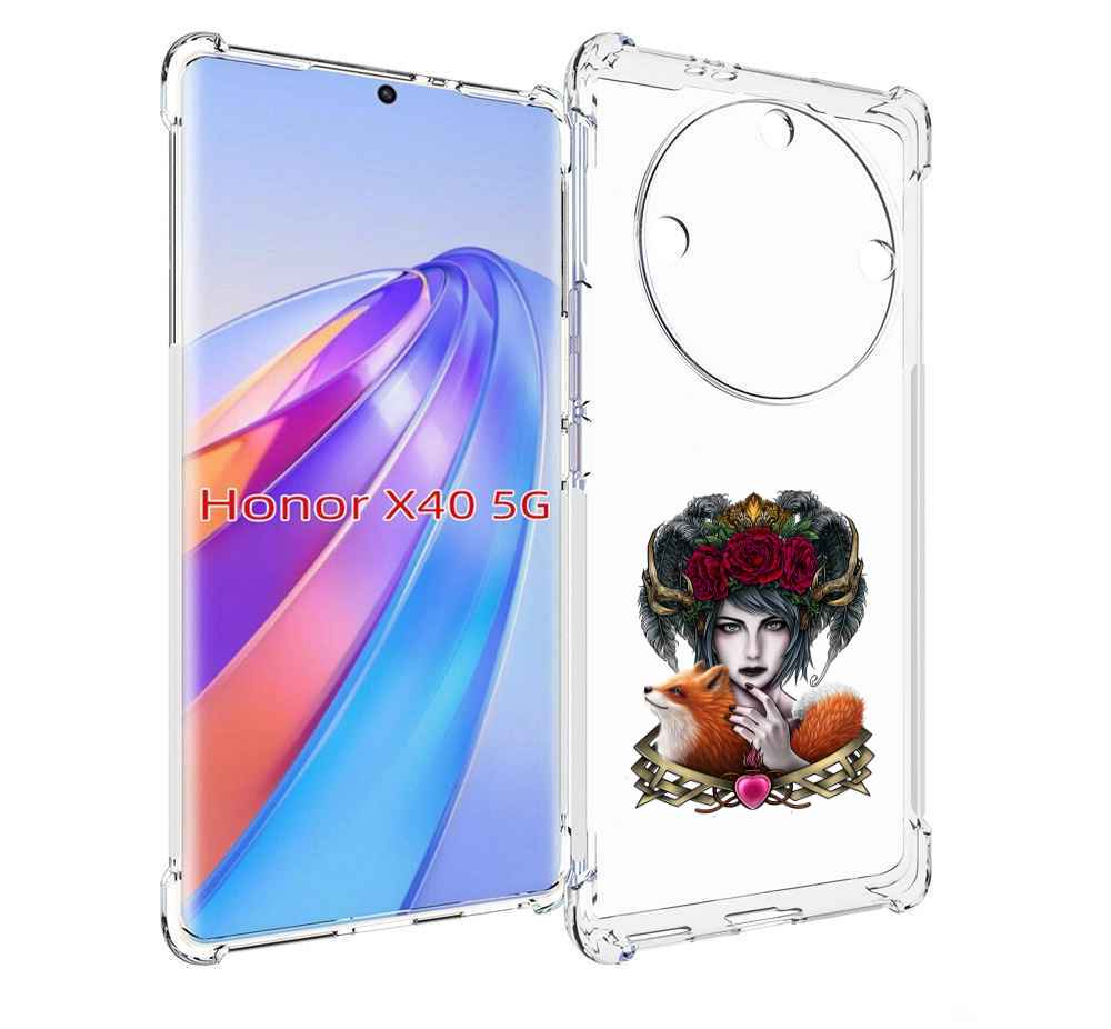 

Чехол MyPads девушка с лисой для Honor X40, Прозрачный, Tocco