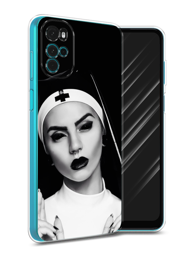 

Чехол Awog на Motorola Moto G22 "Черная монашка", Разноцветный, 243150-9