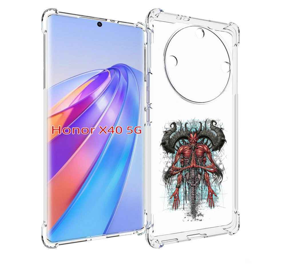 

Чехол MyPads дьявол для Honor X40, Прозрачный, Tocco