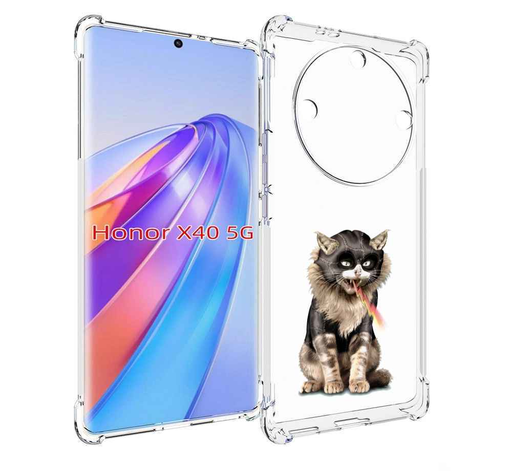

Чехол MyPads дьяволский кот для Honor X40, Прозрачный, Tocco