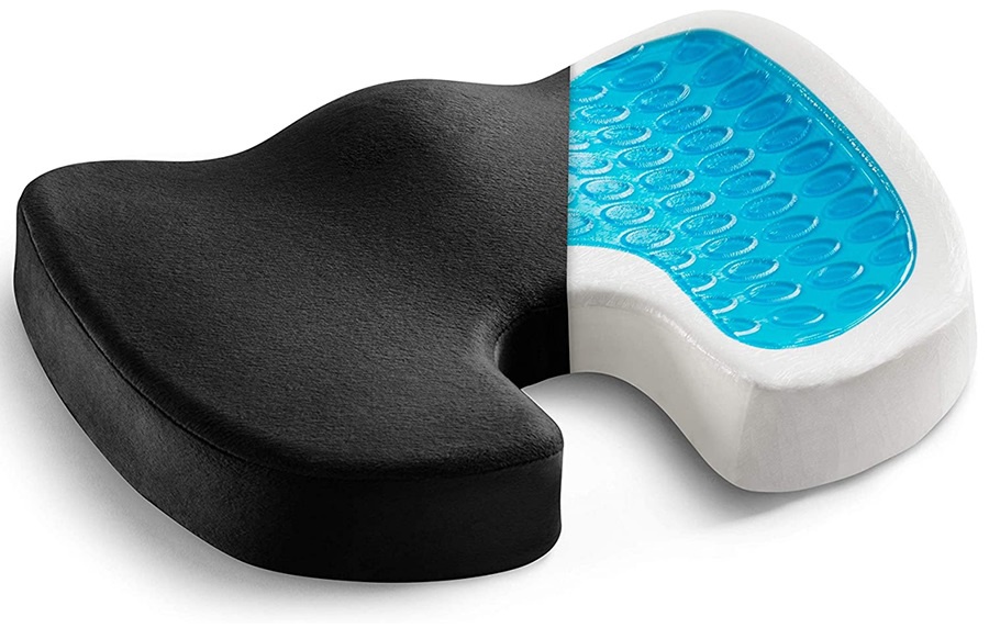 Подушка для сидения с эффектом памяти RoadLike Travel Support, черный