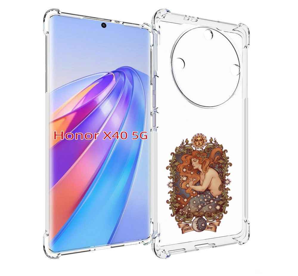 

Чехол MyPads звездная девушка абстракция для Honor X40, Прозрачный, Tocco
