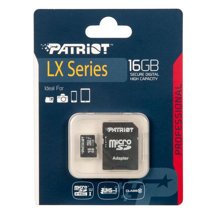 

Карта памяти PATRIOT Micro SDHC 16Гб (821966), PSF16GMCSDHC10