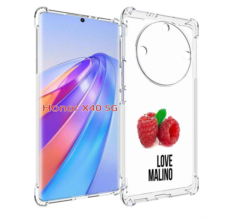 

Чехол MyPads Бренд лове малино для Honor X40, Прозрачный, Tocco