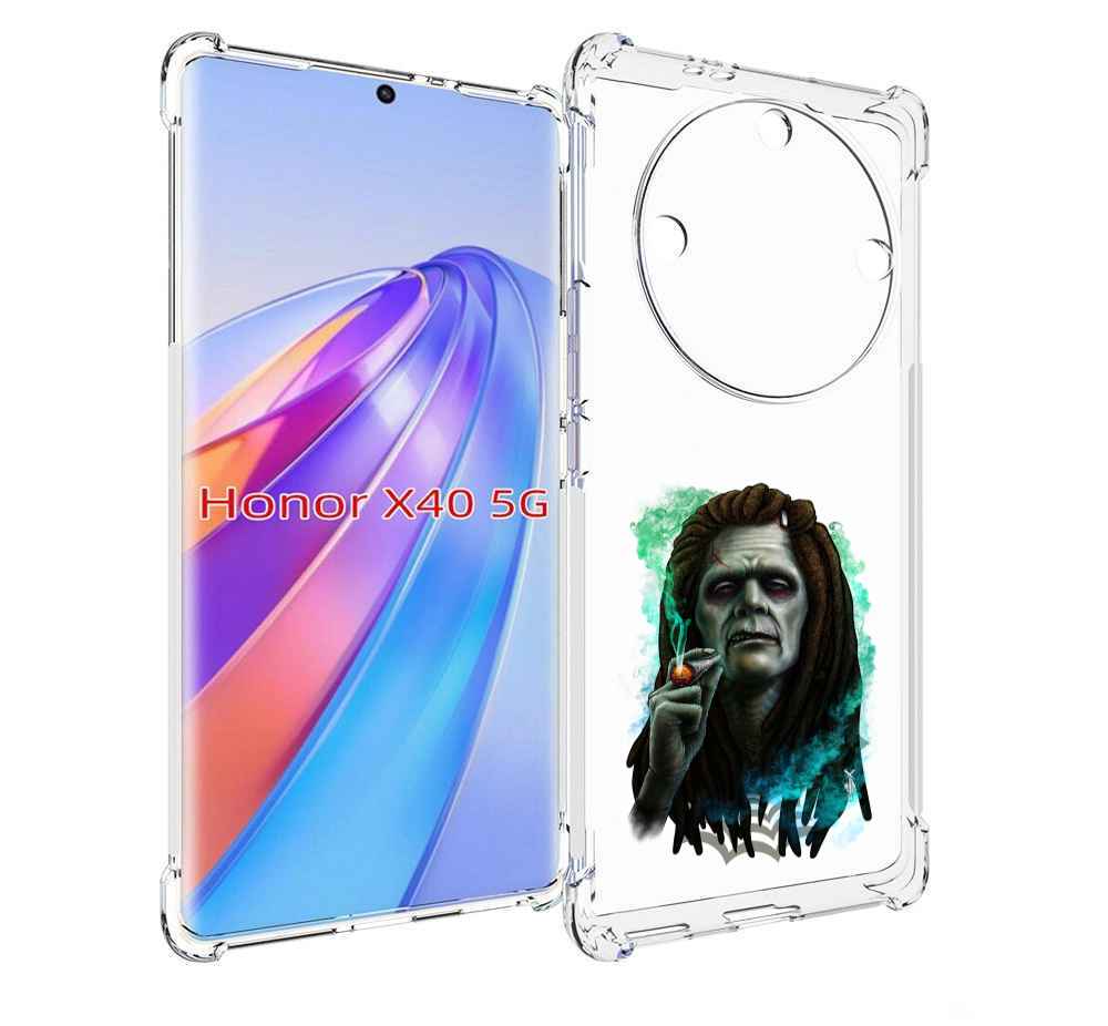 

Чехол MyPads зеленый мужчина с сигаретой для Honor X40, Прозрачный, Tocco
