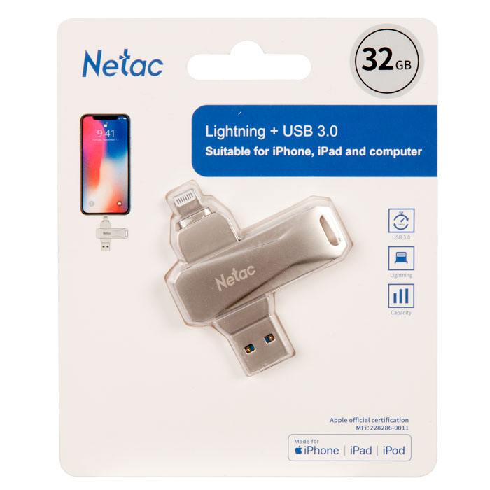 

Флешка Netac NT03U652L-032G-30PN 32ГБ (821995), NT03U652L-032G-30PN