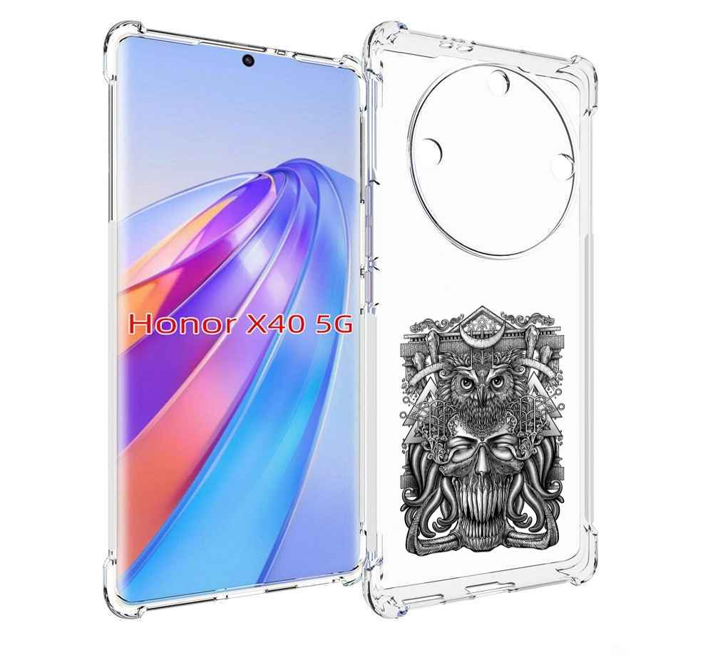 

Чехол MyPads зубастая сова для Honor X40, Прозрачный, Tocco