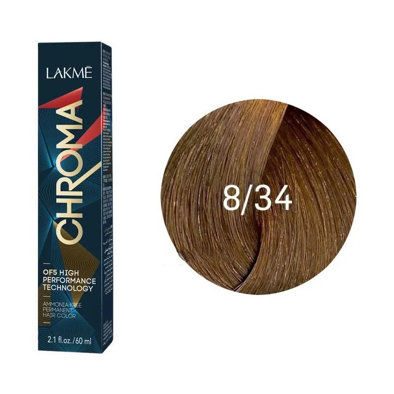 

Краска для волос LakMe Color Care Chroma Ammonia Free без аммиака 8/34, Блонд