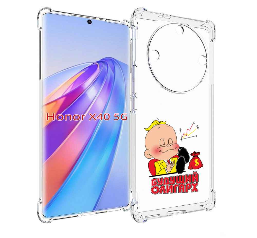 

Чехол MyPads Будущий олигарх для Honor X40, Прозрачный, Tocco