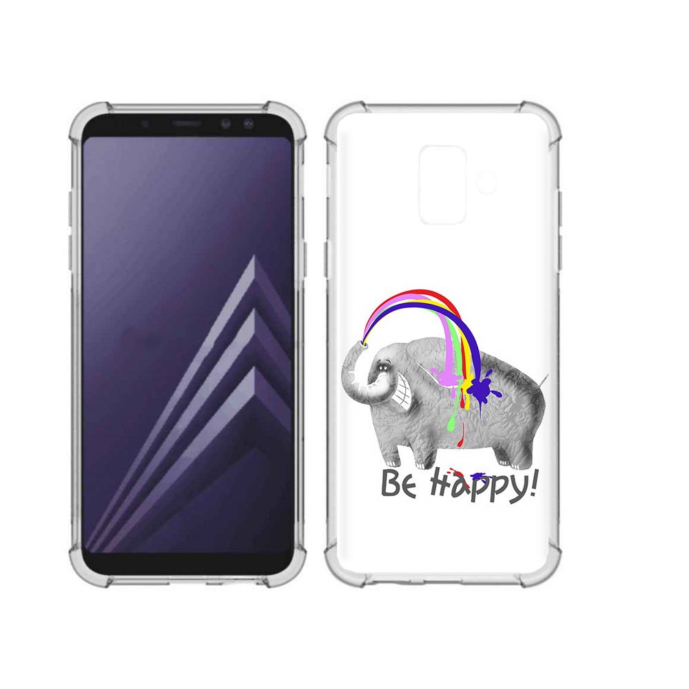 

Чехол MyPads Tocco для Samsung Galaxy A6 (2018) счастливый слон (PT111558.582.632), Прозрачный, Tocco