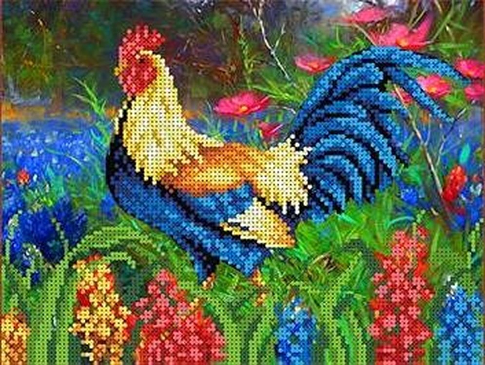 

Рисунок на ткани «Петушок»