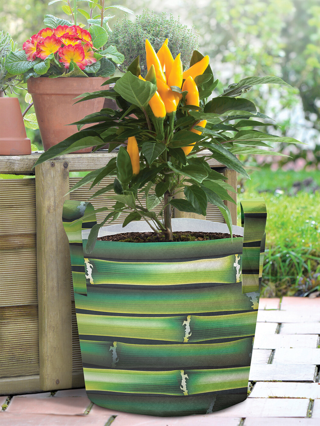 

Текстильная корзина JoyArty Бамбуковая ограда 19 л, Зеленый, Бамбуковая ограда