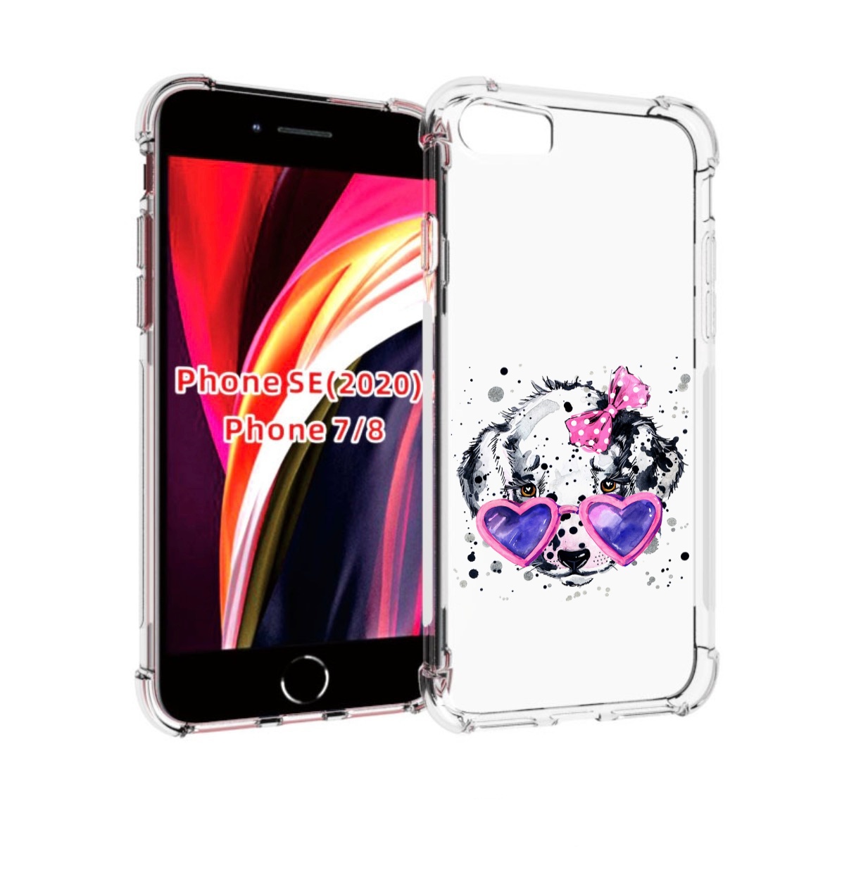 

Чехол MyPads долматинец в очках для iPhone 7 4.7 / iPhone 8 / iPhone SE 2 (2020), Прозрачный, Tocco