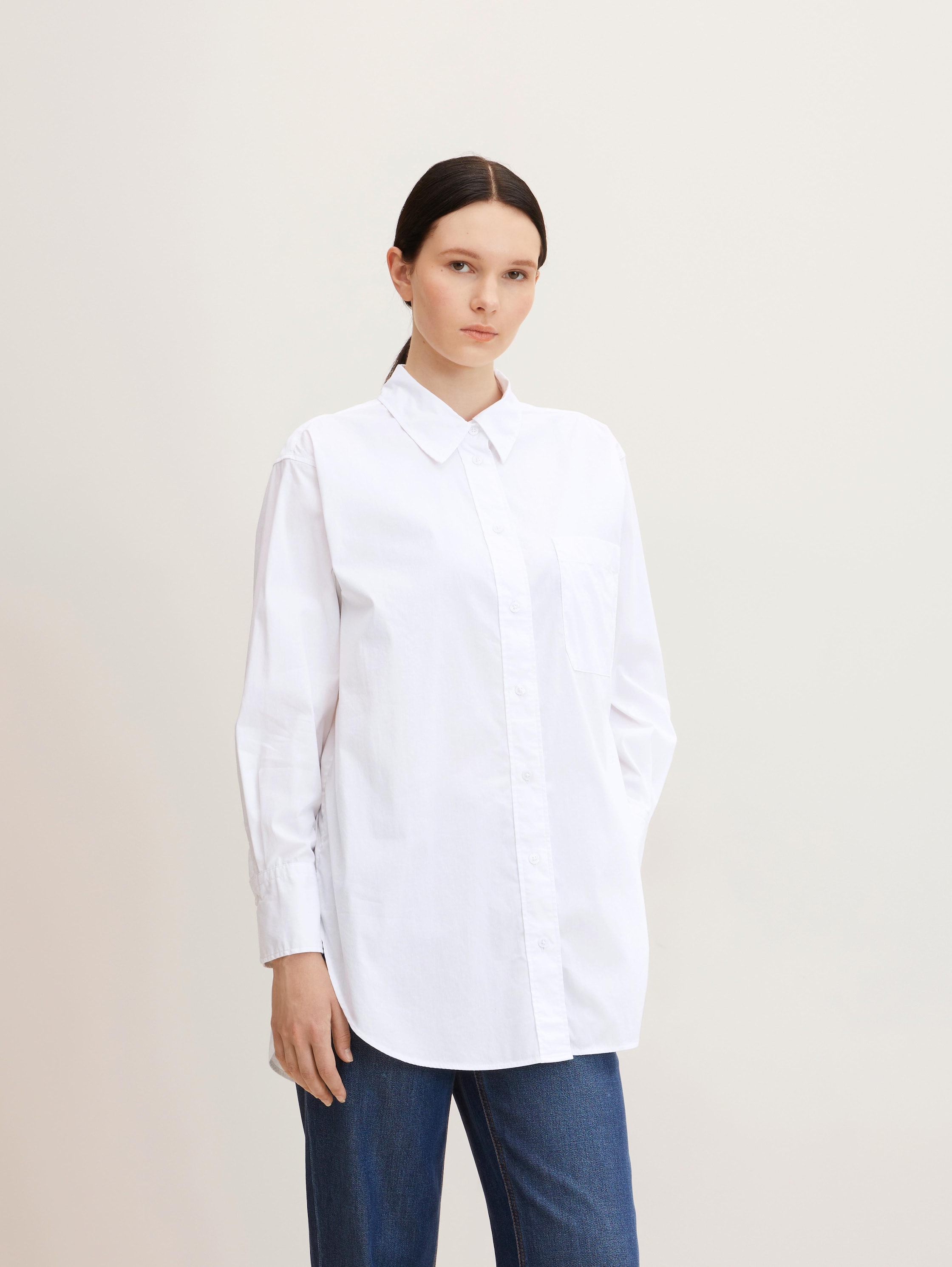 

Рубашка женская Tom Tailor Denim 1032792 белая L, 1032792