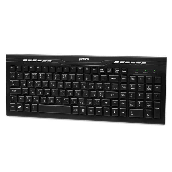 фото Беспроводная клавиатура perfeo medium multimedia black (pf-8805)