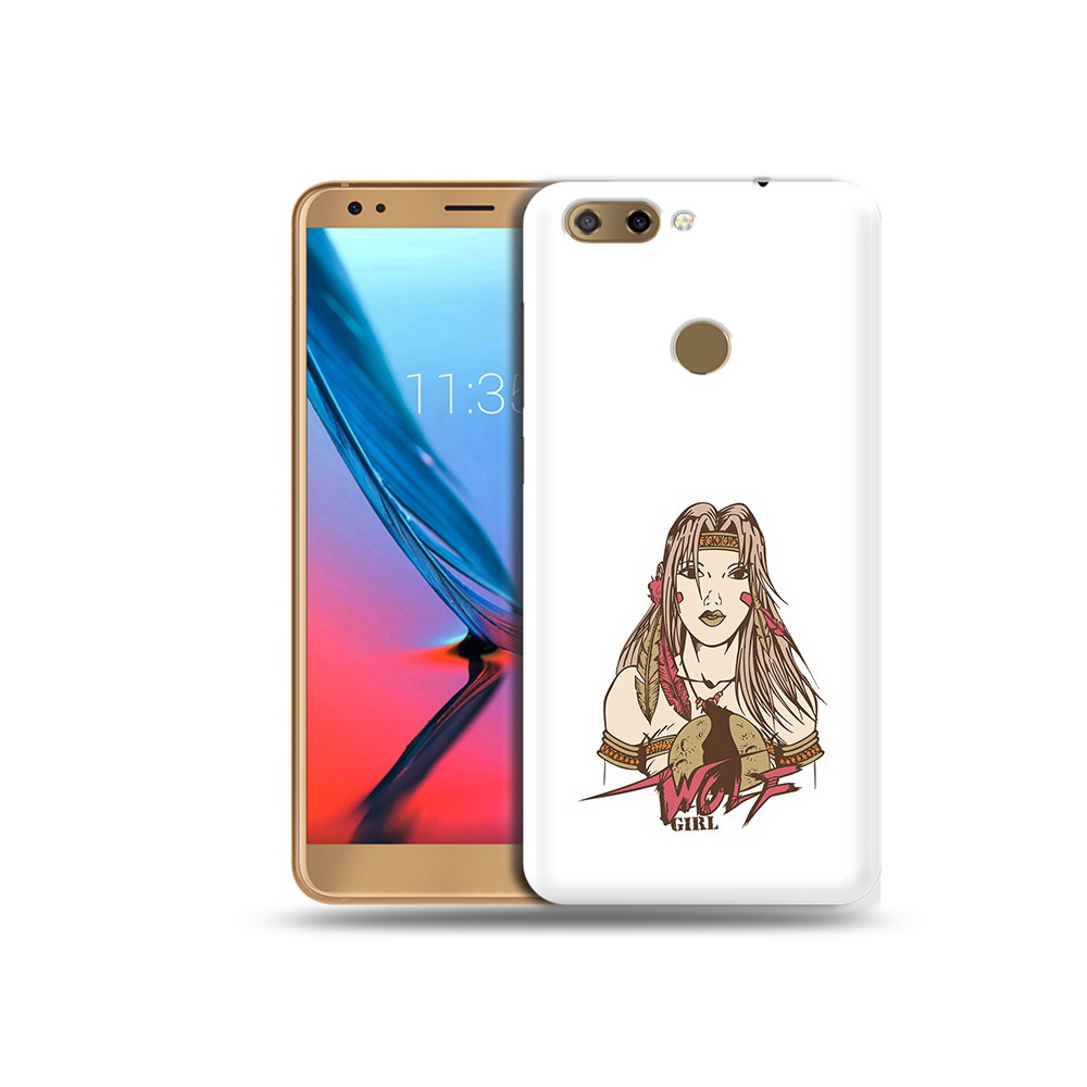 

Чехол MyPads Tocco для ZTE Blade V9 девушка волк (PT106427.464.306), Прозрачный, Tocco