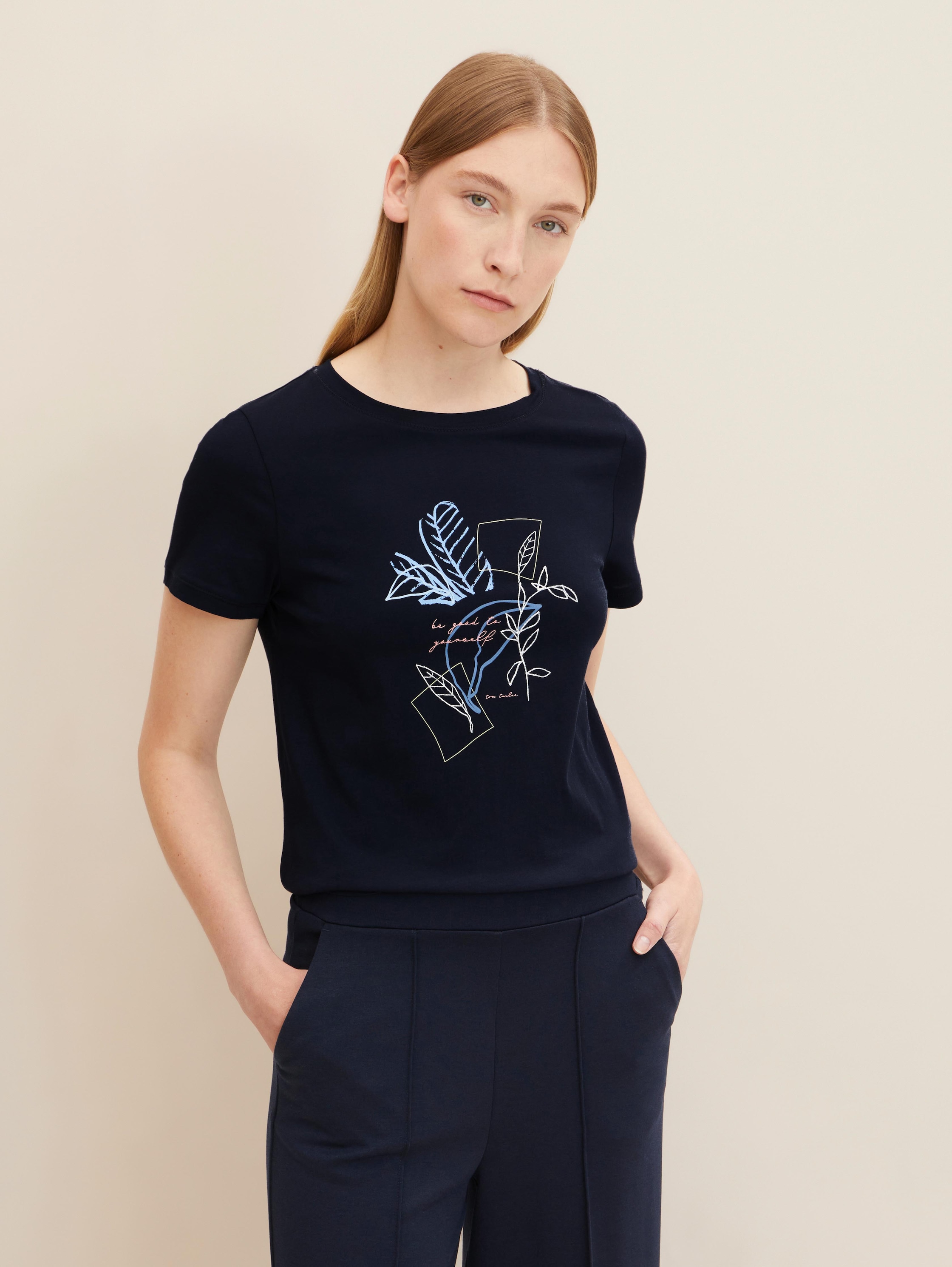 

Футболка женская TOM TAILOR 1034507 синяя S, 1034507