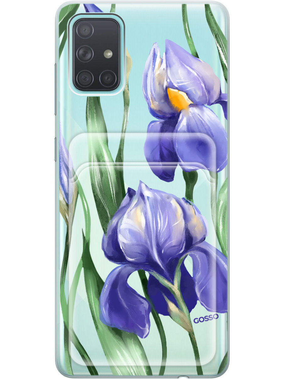 

Силиконовый чехол на Samsung Galaxy A71 с рисунком "Amazing Irises" прозрачный, Прозрачный;белый;синий, 20012048