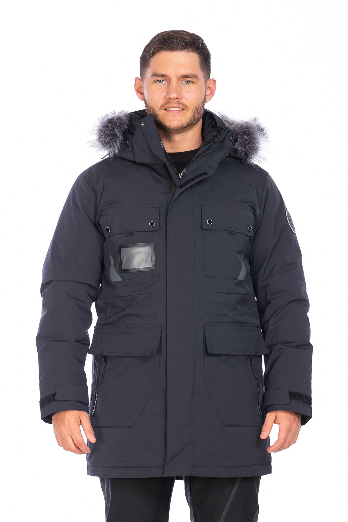 Парка мужская АВА 8783418 серая 52