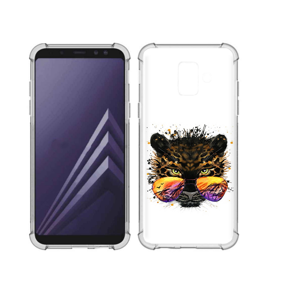 

Чехол MyPads Tocco для Samsung Galaxy A6 (2018) тропический леопард (PT111558.582.649), Прозрачный, Tocco