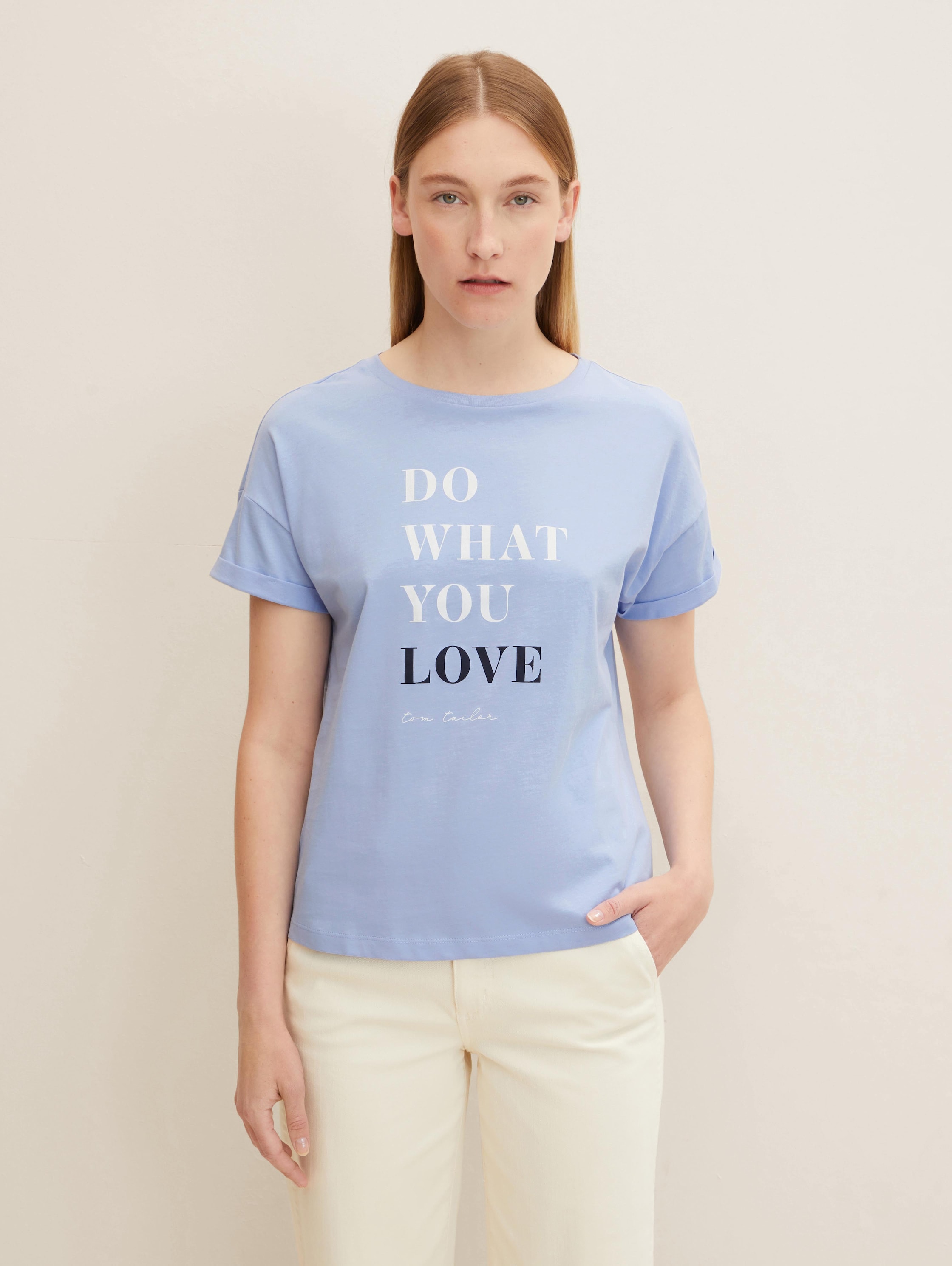 

Футболка женская TOM TAILOR 1034509 голубая XS, 1034509