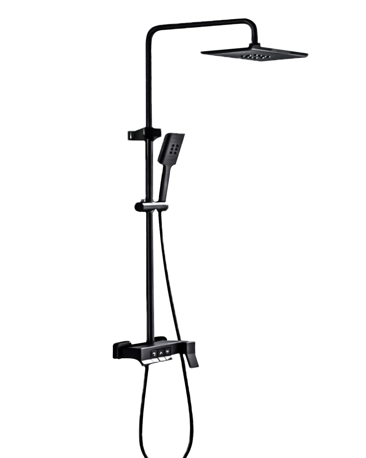 Душевая стойка со смесителем с клавишным управлением EKO ALMAes TVZ-1814 чёрный