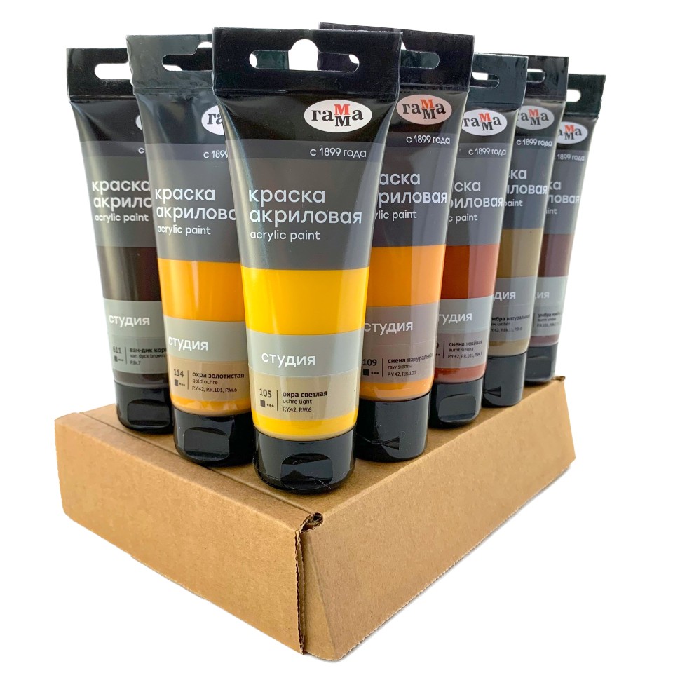 

Акрил 7 оттенков по 75 мл Земляных, артикул ГМ-280220-611.114.105.110.109.610.609, Разноцветный, ГАММА Акрил 7 оттенков по 75 мл Земляных, артикул ГМ-280220-611.114.105.110.109.610.609, артикул ГМ-280220-611.114.105.110.109.610.609