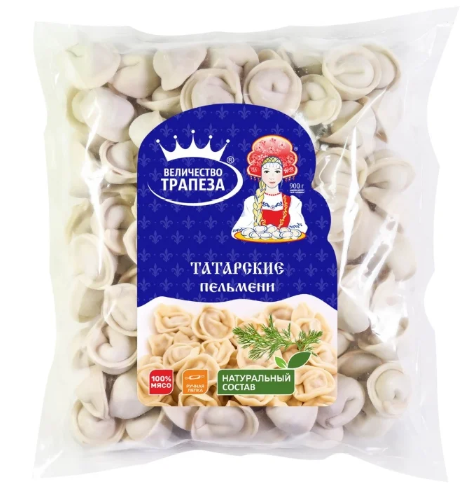 

Пельмени Величество трапеза Татарские 900 г