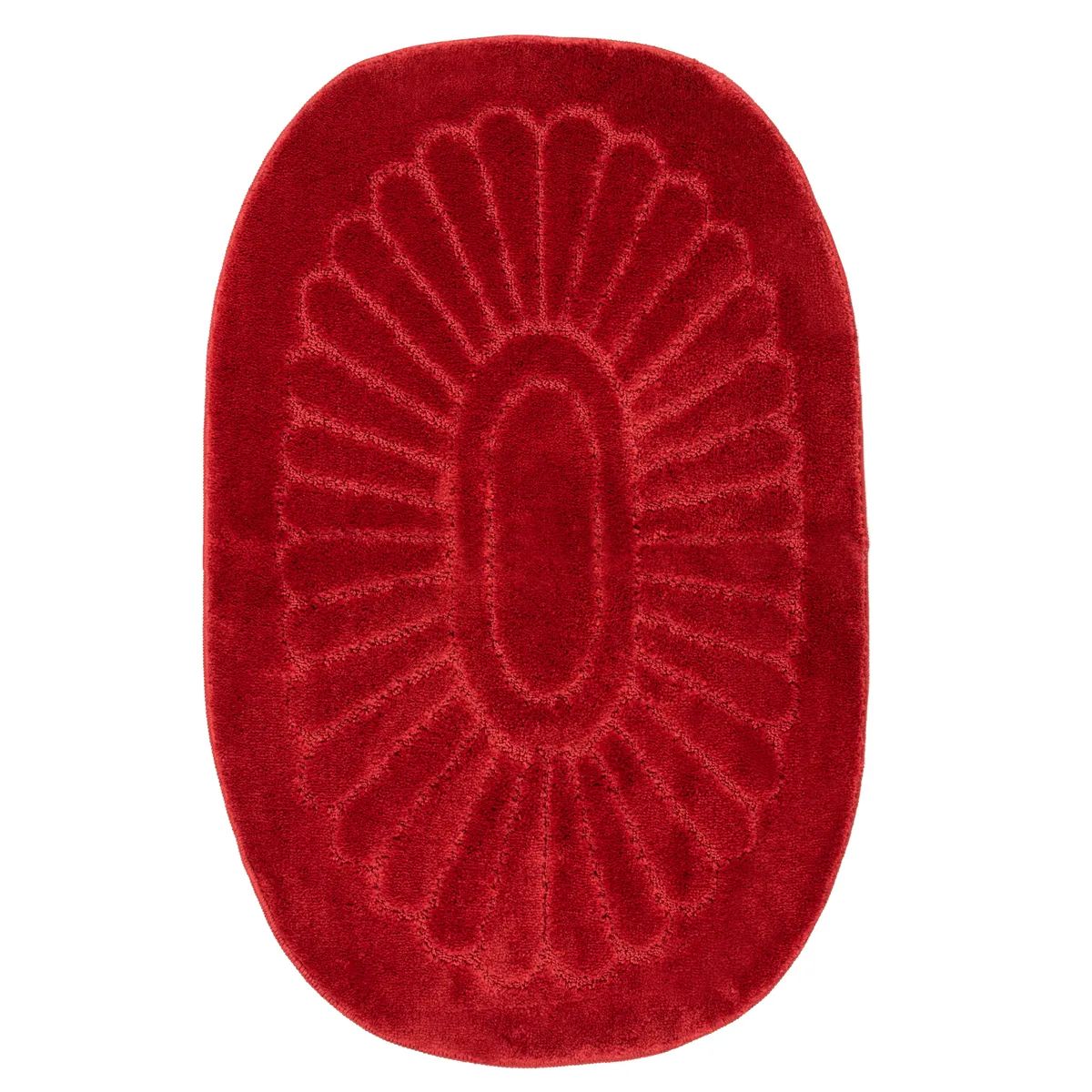 Коврик с нескользящей основой Eurobano 120*80 см. Высокий ворс. Красный