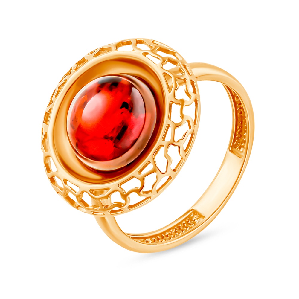 

Кольцо из серебра р.  585Gold 4100091216, янтарь, 4100091216