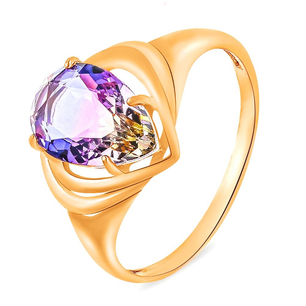 

Кольцо из серебра р. , 585Gold 4300132580, кристалл ювелирный\фианит, 4300132580