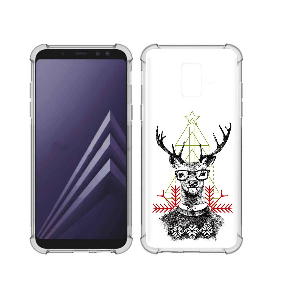 

Чехол MyPads Tocco для Samsung Galaxy A6 (2018) умный олень (PT111558.582.652), Прозрачный, Tocco