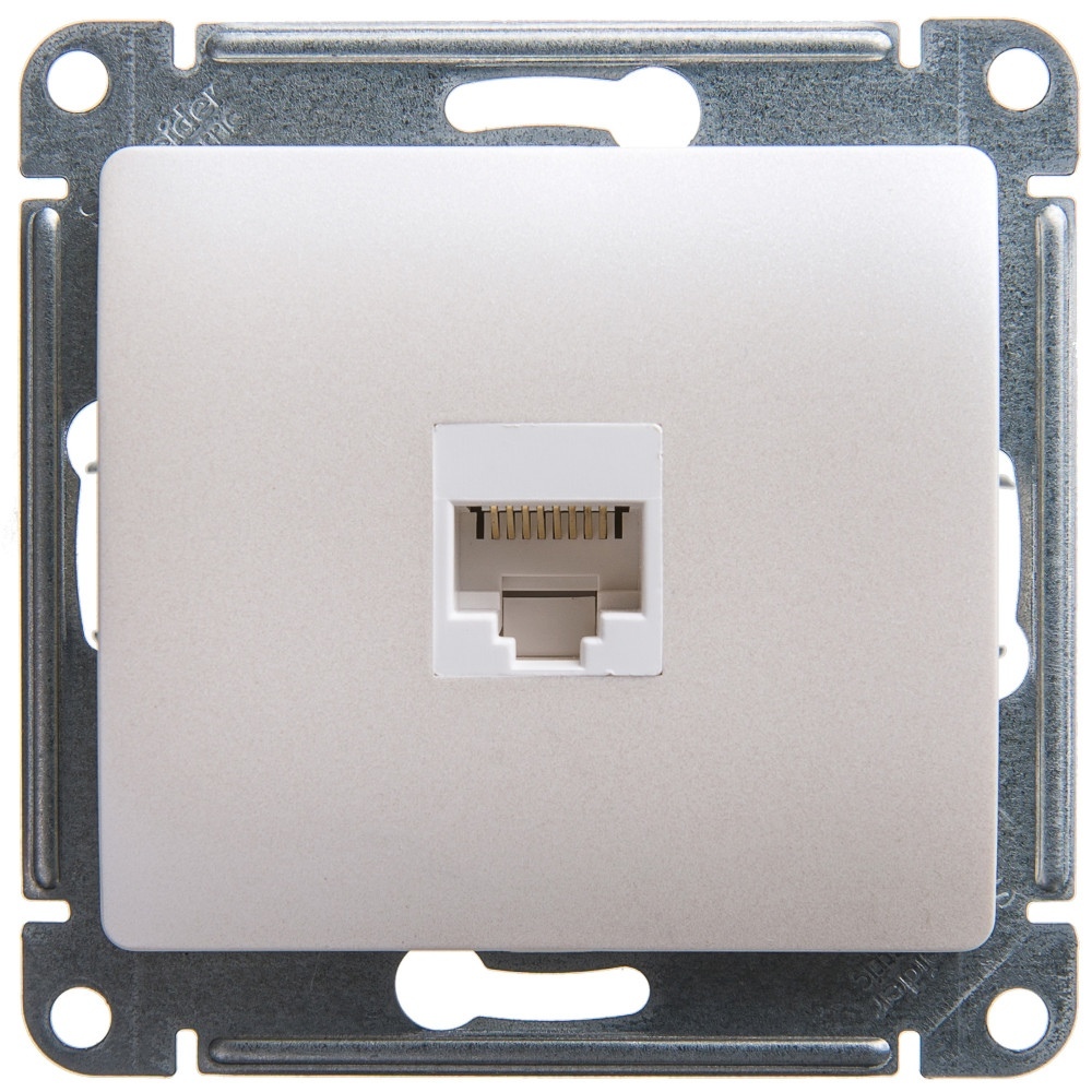 

Розетка комп RJ45 кат.5E Glossa Schneider Electric, Перламутр 5шт GSL000681K.5, Бежевый