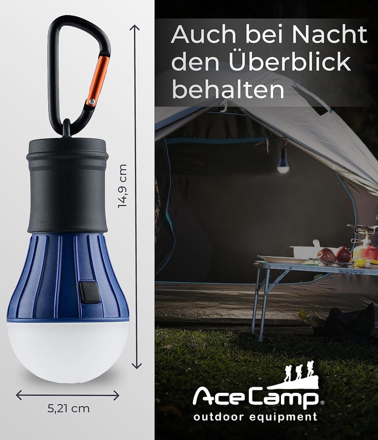 

Фонарик-лампочка для палатки Ace Camp LED Tent Lamp, Синий, LED Tent Lamp