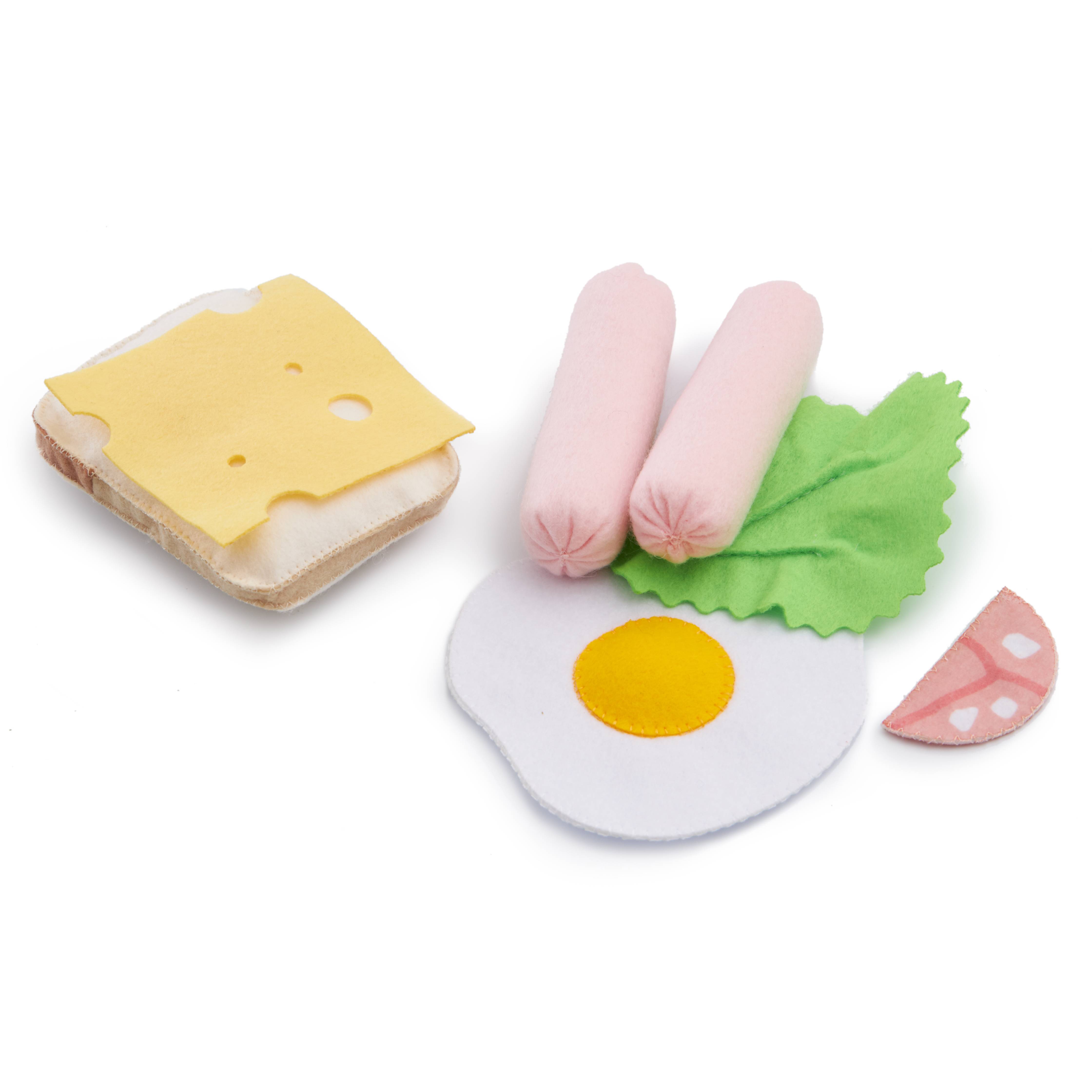 FoodBoxToys Игровой набор продуктов из фетра Завтрак