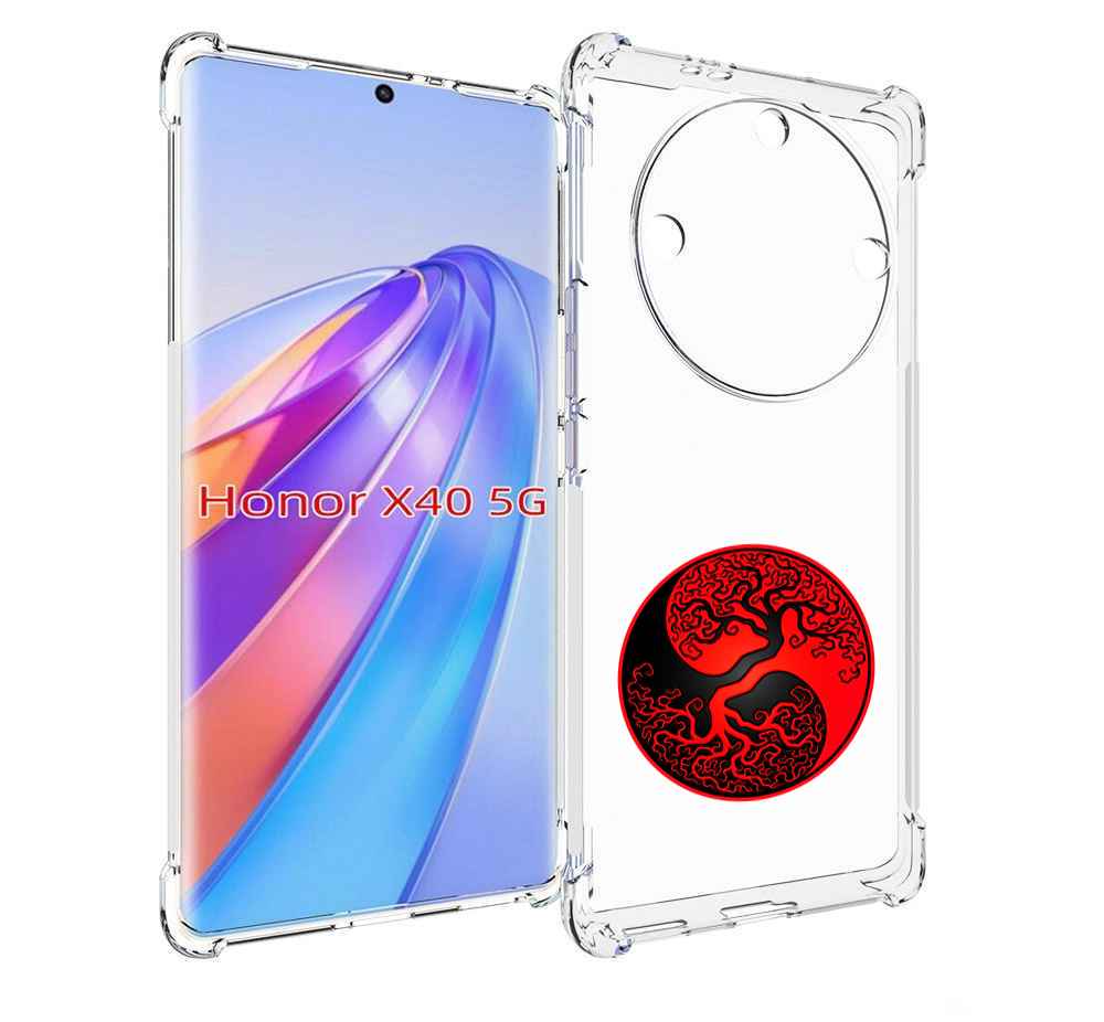

Чехол MyPads инь янь дерево для Honor X40, Прозрачный, Tocco