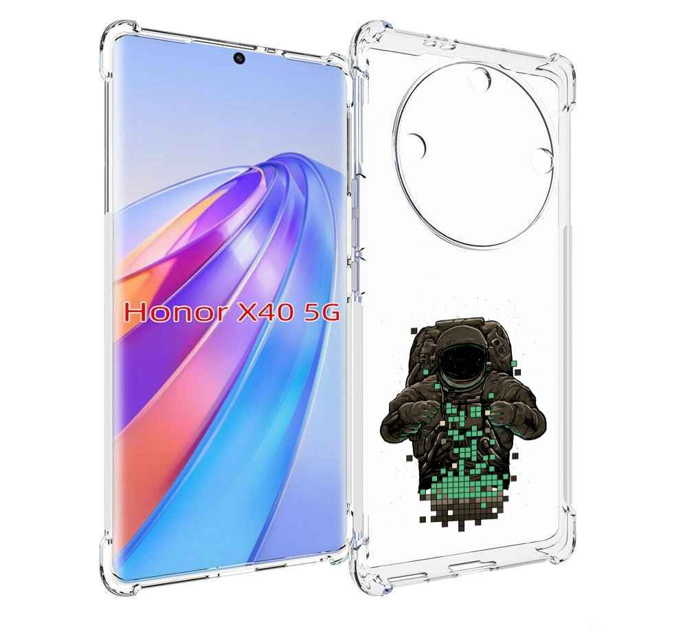 

Чехол MyPads космонавт с пикселями для Honor X40, Прозрачный, Tocco