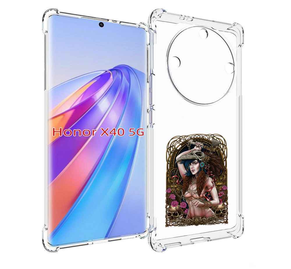 

Чехол MyPads красивая девушка рисунок для Honor X40, Прозрачный, Tocco
