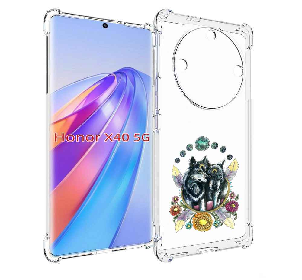 

Чехол MyPads красивые волки абстракция для Honor X40, Прозрачный, Tocco