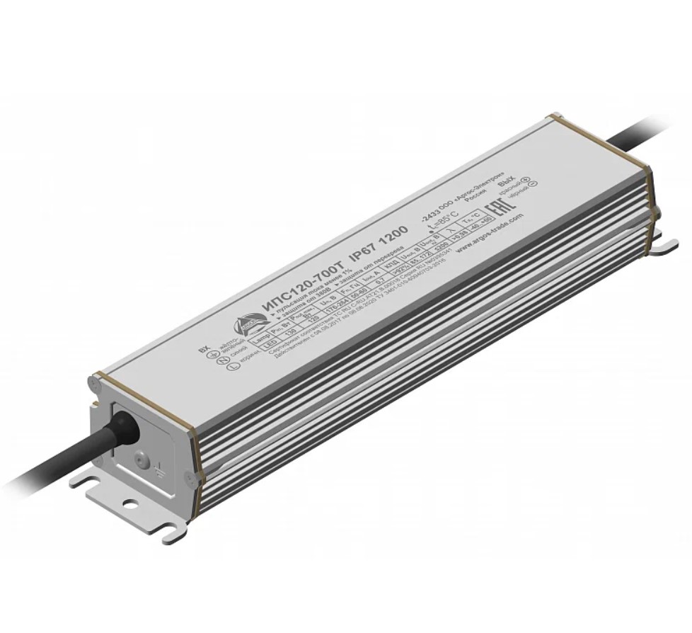 Драйвер LED светодиодный LST ИПС120-700Т IP67 1200 Аргос-Трейд 6857285