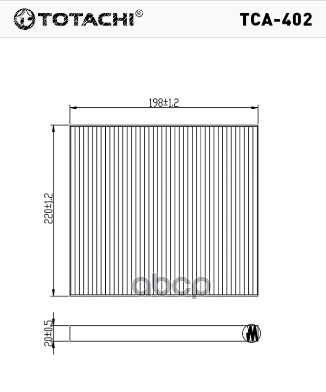 фото Фильтр салона totachi tca-402