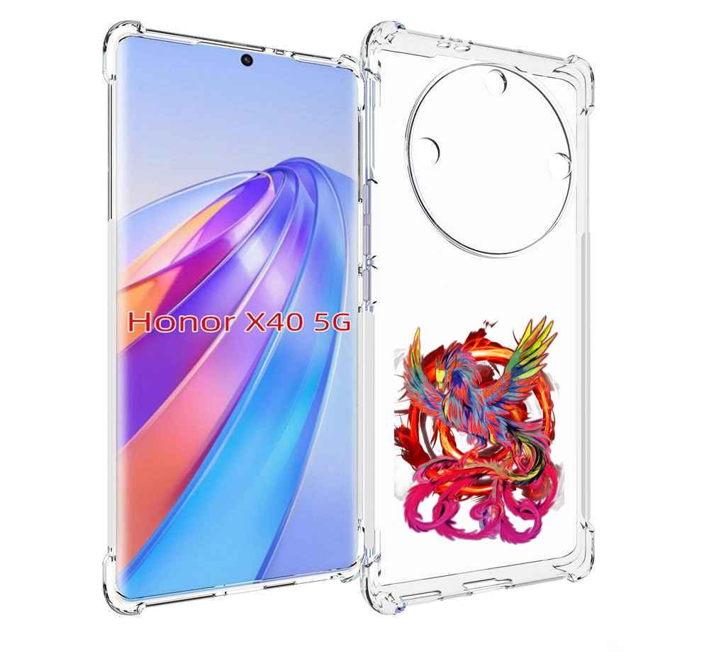 

Чехол MyPads красочный феникс для Honor X40, Прозрачный, Tocco