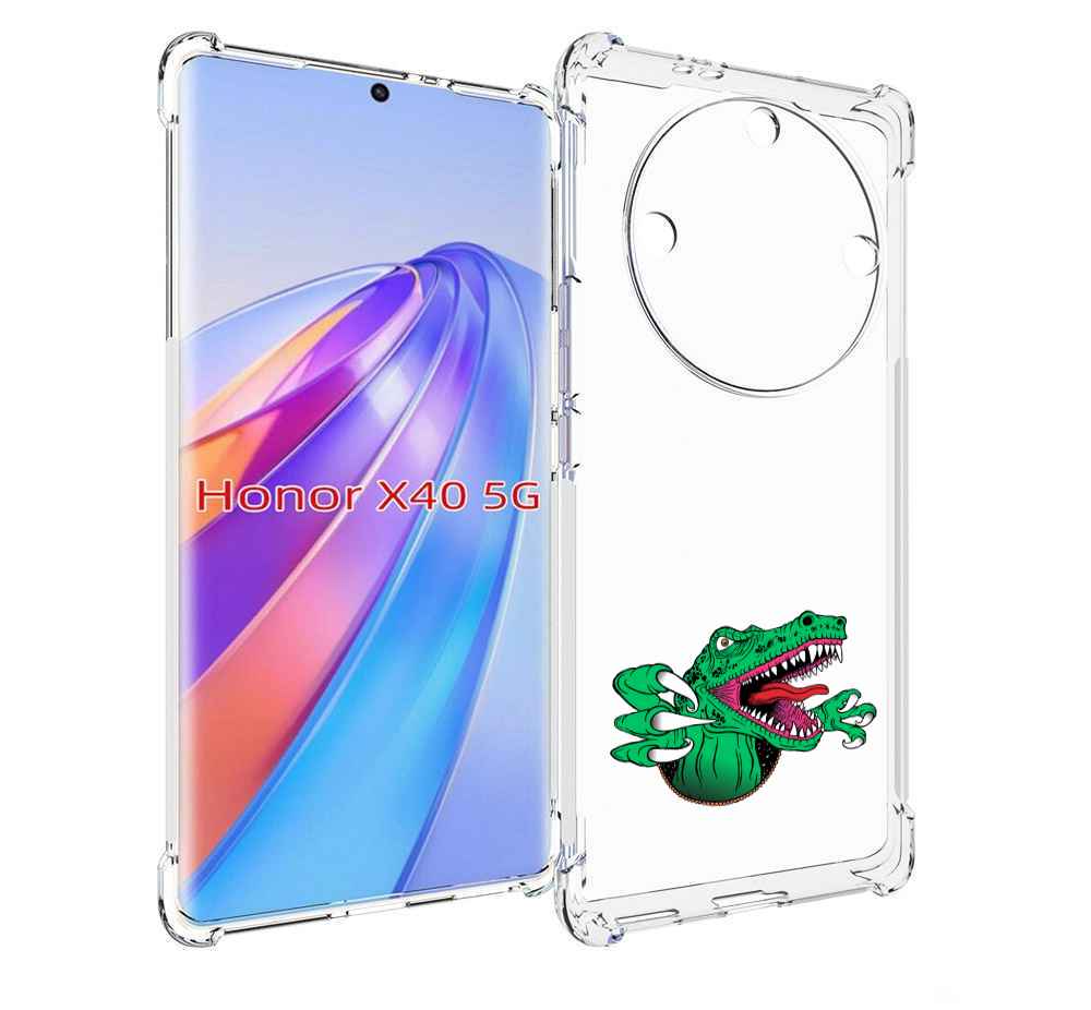 

Чехол MyPads крокодил для Honor X40, Прозрачный, Tocco