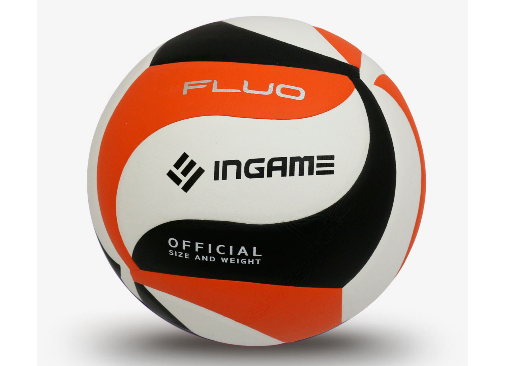 Мяч волейбольный INGAME FLUO, (черно-бело-оранжевый) IVB-103