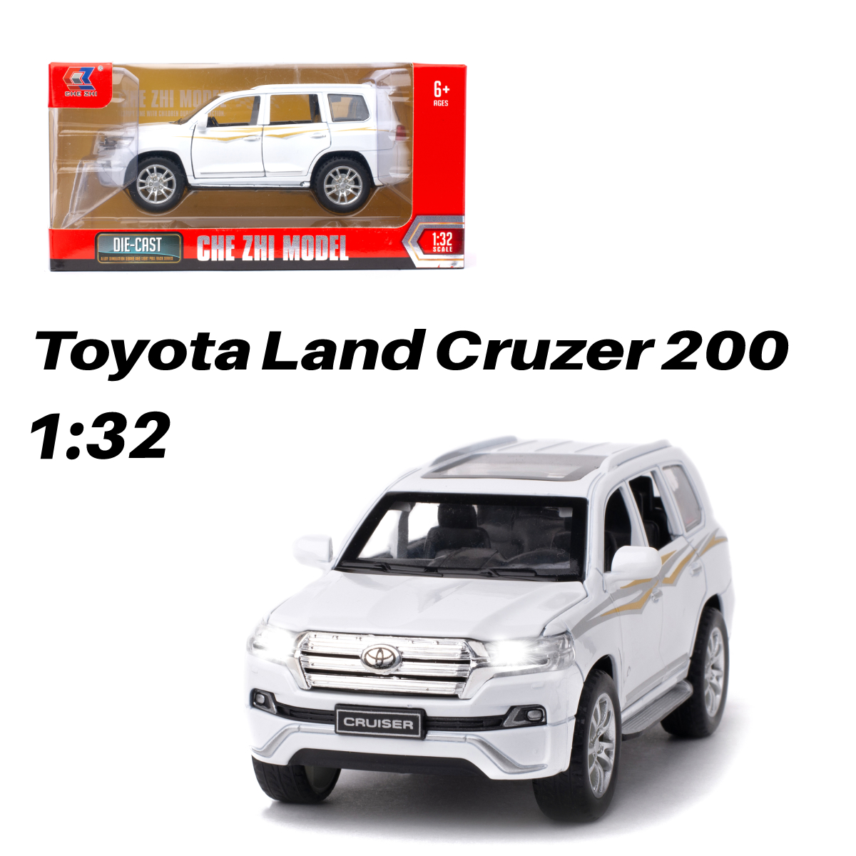 Инерционная машинка Toyota Land Cruzer 200 CheZhi 1:32 CZ13w