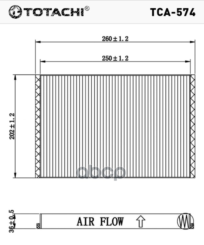 Фильтр Салона TOTACHI TCA-574