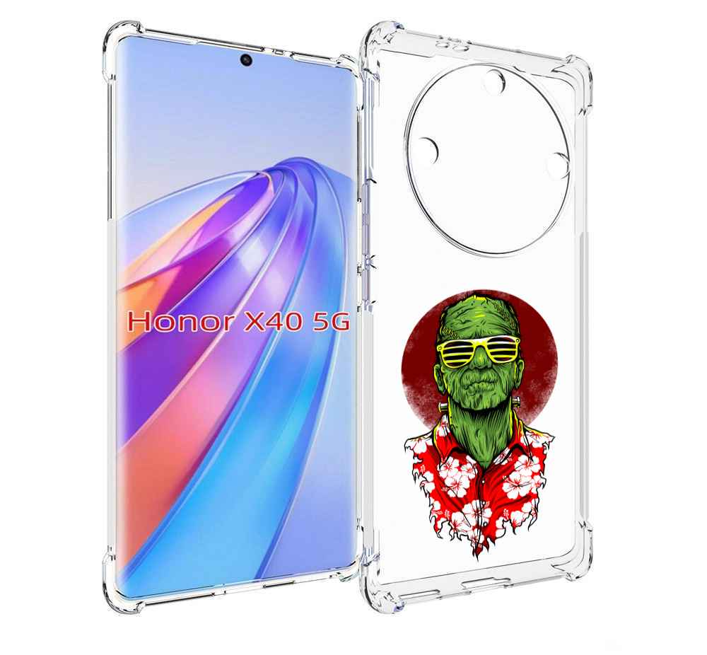 

Чехол MyPads крутой зеленый мужчина в очках для Honor X40, Прозрачный, Tocco