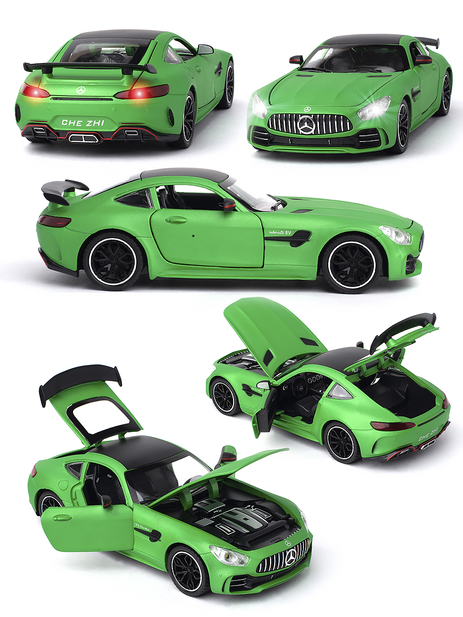 

Машинка Mercedes GTR CheZhi 1:24 CZ30g, Черный;желтый